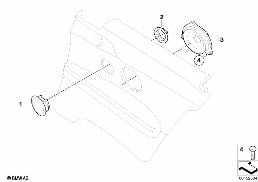 INDIVIDUAL AUDIO SYSTEM, DOOR REAR diagram for BMW 3 Series E91 335d