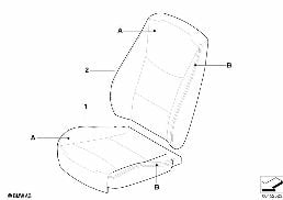 INDIV.COVER, BASIC SEAT, FRONT diagram for BMW 3 Series E91 320d