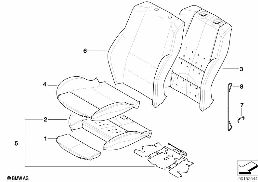 SEAT, FRONT, UPHLSTRY, COVER, SPORT SEAT diagram for BMW X3 E83 LCI 3.0i