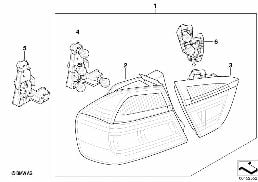 RETROFIT KIT REAR LIGHT BLACK LINE diagram for BMW 3 Series E90 318i