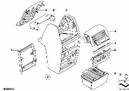 中央控制臺 diagram for BMW 5 Series E60 530Li