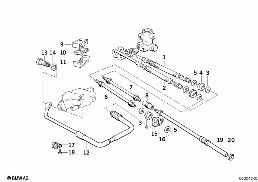 Regulação do nível/tubos dianteiros diagram for BMW 5 Series E34 525ix