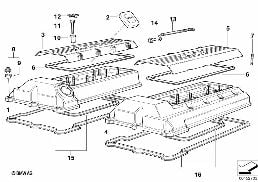 CYLINDER HEAD COVER diagram for BMW 7 Series E32 740i