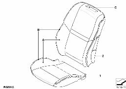 INDIV.COVER FOR M MULTIFUNCTION SEAT diagram for BMW 5 Series E61 LCI M5