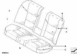 ที่หุ้มหนัง Klima ด้านหลัง, เฉพาะรุ่น diagram for BMW 5 Series E60 M5