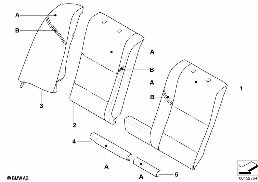ระบบขยายพื้นที่เก็บสัมภาระที่นั่ง, หลัง diagram for BMW 5 Series E60 M5