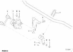 LEVELL.DEVICE/REGULATING VALVE/ATT.PARTS diagram for BMW 7 Series E38 740i