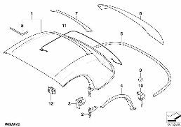 HARDTOP diagram for BMW Z4 E85 3.0si