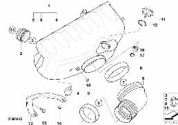 Sauganlage diagram for BMW 3 Series E46 M3