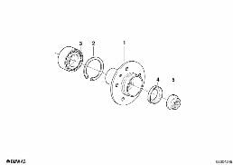 SIDE SHAFT/WHEEL BEARINGS diagram for BMW 3 Series E36 323ti