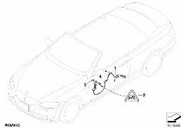 DOOR CABLE HARNESSES diagram for BMW 3 Series E93 LCI 320i