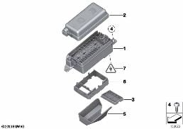 Einzelteile Sicherungskasten Motorraum diagram for BMW MINI R56 Cooper