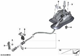 AUTOM.TRANSMISS.STEPTRONIC SHIFT PARTS diagram for BMW 3 Series E93 LCI 325d