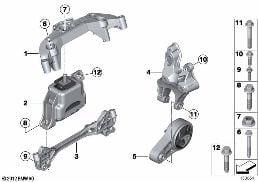 Βάση ανάρτησης κινητήρα diagram for BMW MINI R56 One