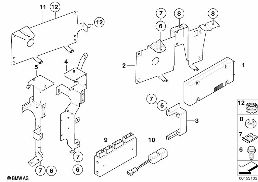 Piezas adic.p telef..portamaletas Japon diagram for BMW 7 Series E65 750i