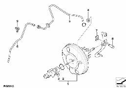 브레이크 부스터,부압 diagram for BMW MINI Cabrio R52 Cooper S