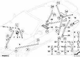 Renforcement carrosserie diagram for BMW 6 Series E64 650i