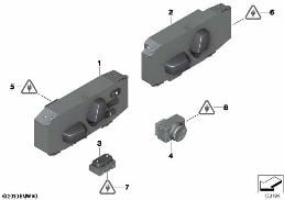 SEAT ADJUSTMENT SWITCH, FRONT diagram for BMW 3 Series E90 318d