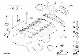Akustyka silnika diagram for BMW 5 Series E60 535d