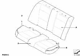 INDIV.COVER BASIC SEAT, REAR diagram for BMW 3 Series E90 330xi