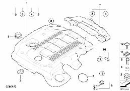Akustika motoru diagram for BMW 5 Series E60 LCI 535d