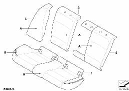 IND.THROUGH-LOADING SYS. REAR BASIC SEAT diagram for BMW 3 Series E91 320d