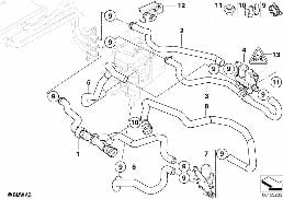 INDEPEND.HEATING WATER VALVES IHKA HIGH diagram for BMW 5 Series E60 LCI 520d
