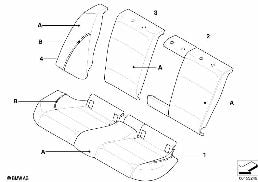 INDIVIDUAL LOADTHROUGH SPORT SEAT, REAR diagram for BMW 3 Series E91 320d
