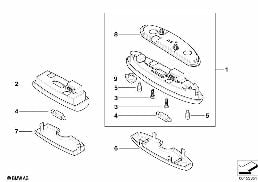 Różne światła diagram for BMW MINI R50 Cooper
