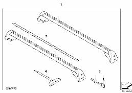 Support de barre de toit diagram for BMW 5 Series E39 525td