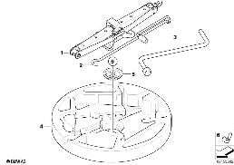 CAR TOOL/LIFTING JACK diagram for BMW X5 E70 3.0si