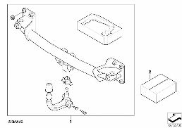 後付セット ワンタッチ式トレーラーヒッチ diagram for BMW X6 E71 30dX