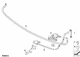 Przewody węż. spryskiwaczy reflektorów diagram for BMW 7 Series E65 745i