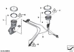 Pompa paliwowa / Czujnik poziomu diagram for BMW X5 E53 4.8is
