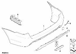 M TRIM, REAR diagram for BMW 5 Series E61 LCI 525d