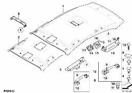 Dachhimmel / Haltegriff diagram for BMW 1 Series E87 120d