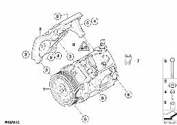 AIR-CONDITIONER COMPRESSOR/MOUNTING PART diagram for BMW 1 Series E82 M Coupé