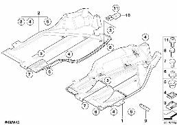 Osłona zbiornika diagram for BMW X3 E83 LCI 2.0d