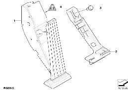 踩踏油門 / 加速踏板模塊 diagram for BMW 5 Series E39 525i
