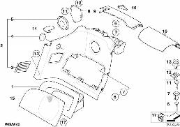 Revêtement latéral arrière diagram for BMW Z4 E85 2.5i
