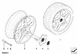 MINI alloy wheel S-Winder 102 diagram for BMW MINI R50 Cooper