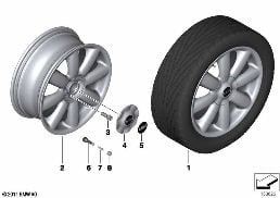 Obr. MINI st. le. Crown Spoke 104 diagram for BMW MINI R50 Cooper