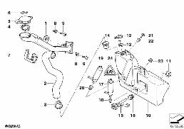 Recipient p nettoyage des phares diagram for BMW 7 Series E38 750iLS