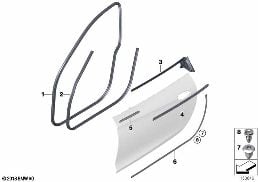 DOOR WEATHERSTRIP FRONT diagram for BMW 3 Series E92 325xi