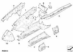 WHEELHOUSE/ENGINE SUPPORT diagram for BMW X3 E83 LCI 2.0i