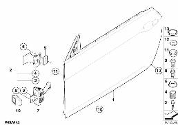 FRONT DOOR-HINGE/DOOR BRAKE diagram for BMW 3 Series E92 325xi
