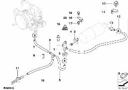 FUEL TANK BREATH.VALVE/DISTURB.AIR VALVE diagram for BMW 5 Series E39 540i