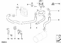 タンク ベント バルブ diagram for BMW 7 Series E38 740i
