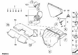 INTAKE MUFFLER/FILTER CARTRIDGE/HFM