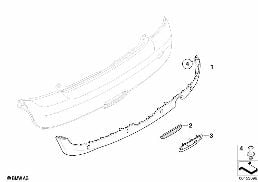 Verkleidung Zierelemente hinten diagram for BMW MINI R56 Cooper